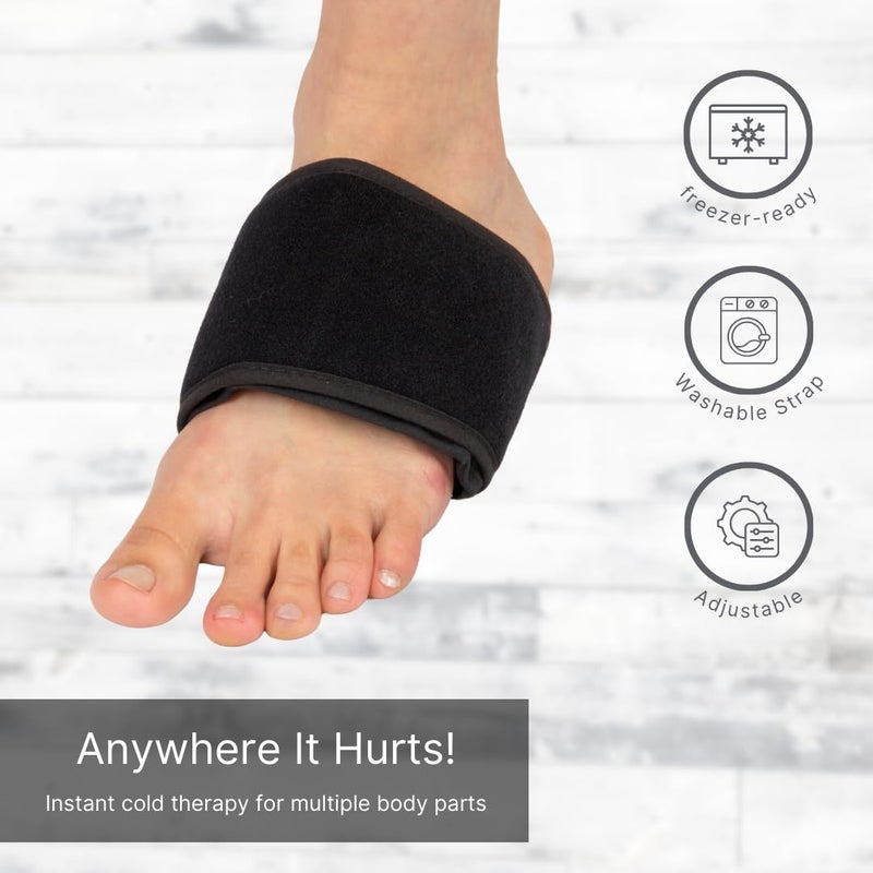 NatraCure Cold Therapy Wrap (Regular) with 14" Strap - 2 Pack - Small Reusable Gel Ice Pack Compress for Injuries and Pain Relief, Hand, Arch of Foot, Wrist, Elbow, Arthritis, Neuropathy - 715 CAT2PK - Image 5